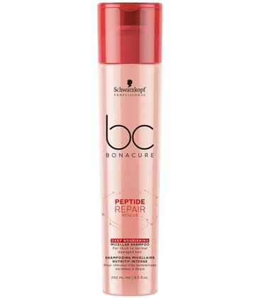 Schwarzkopf Professional Bonacure Peptide Repair Rescue Deep Nourishing micelārais šampūns (250ml) - FRIZIERUSERVISS.LV